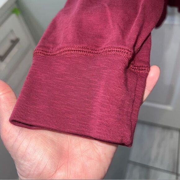 J crew re-imagined Garment dyed slub cotton 3 button Henley size XXL in wine - Picture 9 of 10